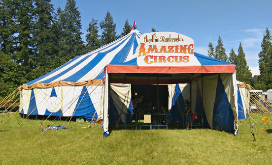 The Rankcock's Circus Big Top.